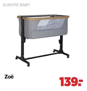 Aanbiedingen Europe baby zoë - Europe baby - Geldig van 05/07/2021 tot 31/07/2021 bij Baby-Dump