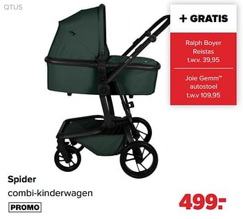 Aanbiedingen Spider combi-kinderwagen - QTUS - Geldig van 05/07/2021 tot 31/07/2021 bij Baby-Dump