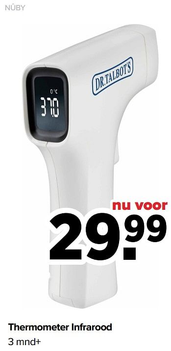 Aanbiedingen Thermometer infrarood - Nuby - Geldig van 05/07/2021 tot 31/07/2021 bij Baby-Dump
