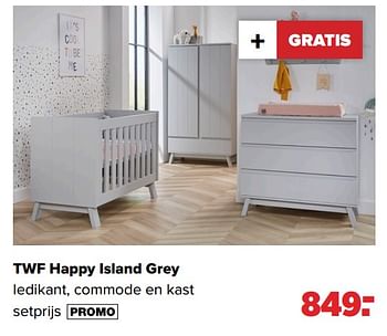 Aanbiedingen Twf happy island grey - TWF - Geldig van 05/07/2021 tot 31/07/2021 bij Baby-Dump