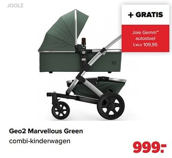 Aanbiedingen Geo2 marvellous green combi-kinderwagen - Joolz - Geldig van 05/07/2021 tot 31/07/2021 bij Baby-Dump