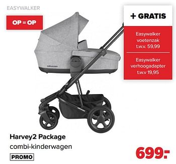 Aanbiedingen Harvey2 package combi-kinderwagen - Easywalker - Geldig van 05/07/2021 tot 31/07/2021 bij Baby-Dump