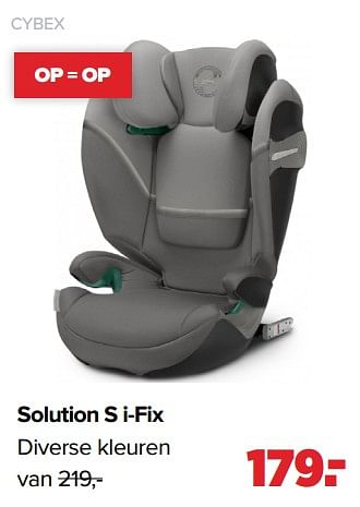 Aanbiedingen Solution s i-fix - Cybex - Geldig van 05/07/2021 tot 31/07/2021 bij Baby-Dump