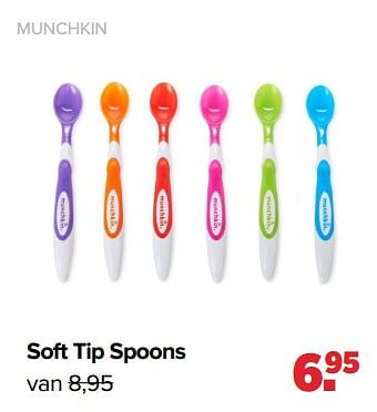 Aanbiedingen Soft tip spoons - Munchkin - Geldig van 05/07/2021 tot 31/07/2021 bij Baby-Dump