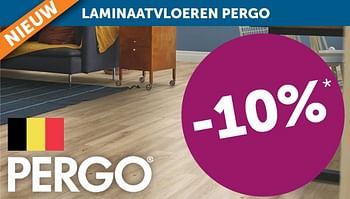 Aanbiedingen Laminaatvloeren pergo -10% - Pergo - Geldig van 20/07/2021 tot 16/08/2021 bij Zelfbouwmarkt