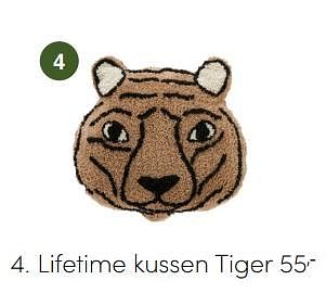 Aanbiedingen Lifetime kussen tiger - Lifetime - Geldig van 10/07/2021 tot 17/07/2021 bij Baby & Tiener Megastore