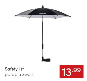 Aanbiedingen Safety 1st paraplu zwart - Safety 1st - Geldig van 10/07/2021 tot 17/07/2021 bij Baby & Tiener Megastore