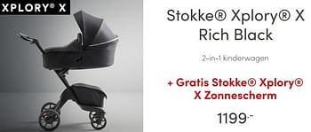 Aanbiedingen Stokke xplory x rich black 2-in-1 kinderwagen - Stokke - Geldig van 10/07/2021 tot 17/07/2021 bij Baby & Tiener Megastore