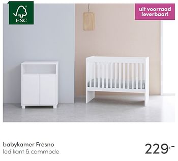 Aanbiedingen Babykamer fresno - Huismerk - Baby &amp; Tiener Megastore - Geldig van 10/07/2021 tot 17/07/2021 bij Baby & Tiener Megastore