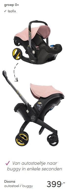 Aanbiedingen Doona autostoel - buggy - Doona - Geldig van 10/07/2021 tot 17/07/2021 bij Baby & Tiener Megastore