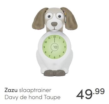 Aanbiedingen Zazu slaaptrainer davy de hond taupe - Zazu - Geldig van 10/07/2021 tot 17/07/2021 bij Baby & Tiener Megastore