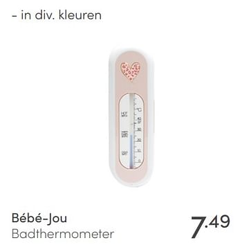 Aanbiedingen Bébé-jou badthermometer - Bebe-jou - Geldig van 10/07/2021 tot 17/07/2021 bij Baby & Tiener Megastore