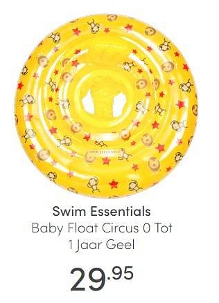 Aanbiedingen Swim essentials baby float circus - Swim Essentials - Geldig van 10/07/2021 tot 17/07/2021 bij Baby & Tiener Megastore
