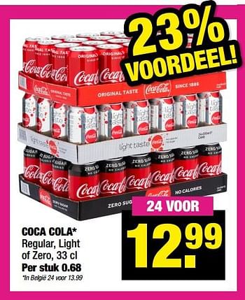 Aanbiedingen Coca cola regular, light of zero - Coca Cola - Geldig van 12/07/2021 tot 19/07/2021 bij Big Bazar