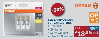 Aanbiedingen Led lamp osram set van 3 stuks - Osram - Geldig van 20/07/2021 tot 16/08/2021 bij Zelfbouwmarkt