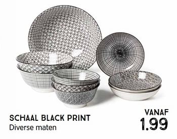 Aanbiedingen Schaal black print - Huismerk - Xenos - Geldig van 12/07/2021 tot 08/08/2021 bij Xenos