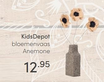Aanbiedingen Kidsdepot bloemenvaas anemone - KidsDepot  - Geldig van 18/07/2021 tot 24/07/2021 bij Baby & Tiener Megastore