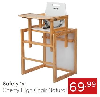 Aanbiedingen Safety 1st cherry high chair natural - Safety 1st - Geldig van 18/07/2021 tot 24/07/2021 bij Baby & Tiener Megastore