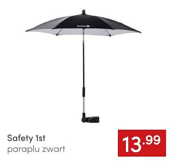 Aanbiedingen Safety 1st paraplu zwart - Safety 1st - Geldig van 18/07/2021 tot 24/07/2021 bij Baby & Tiener Megastore