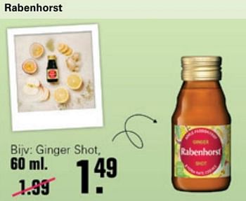 Aanbiedingen Rabenhorst ginger shot - Rabenhorst - Geldig van 14/07/2021 tot 31/07/2021 bij De Online Drogist