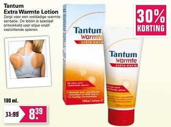 Aanbiedingen Tantum extra warmte lotion - Tantum - Geldig van 14/07/2021 tot 31/07/2021 bij De Online Drogist