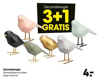 Aanbiedingen Decoratievogel - Huismerk - Kwantum - Geldig van 19/07/2021 tot 08/08/2021 bij Kwantum