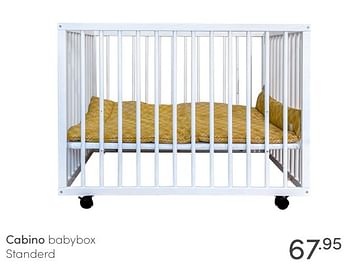 Aanbiedingen Cabino babybox standerd - Cabino - Geldig van 18/07/2021 tot 24/07/2021 bij Baby & Tiener Megastore