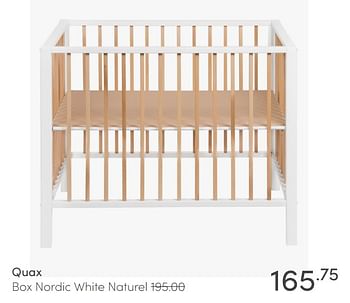Aanbiedingen Quax box nordic white naturel - Quax - Geldig van 18/07/2021 tot 24/07/2021 bij Baby & Tiener Megastore