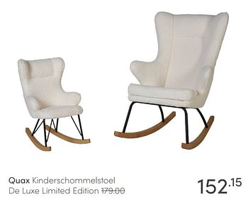 Aanbiedingen Quax kinderschommelstoel de luxe limited edition - Quax - Geldig van 18/07/2021 tot 24/07/2021 bij Baby & Tiener Megastore