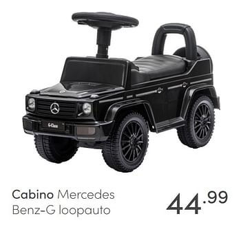 Aanbiedingen Cabino mercedes benz-g loopauto - Cabino - Geldig van 18/07/2021 tot 24/07/2021 bij Baby & Tiener Megastore
