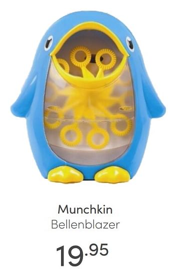Aanbiedingen Munchkin bellenblazer - Munchkin - Geldig van 18/07/2021 tot 24/07/2021 bij Baby & Tiener Megastore