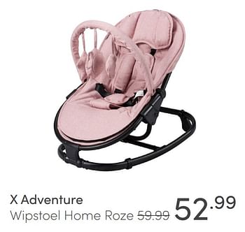 Aanbiedingen X adventure wipstoel home roze - Xadventure - Geldig van 18/07/2021 tot 24/07/2021 bij Baby & Tiener Megastore