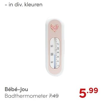 Aanbiedingen Bébé-jou badthermometer - Bebe-jou - Geldig van 18/07/2021 tot 24/07/2021 bij Baby & Tiener Megastore