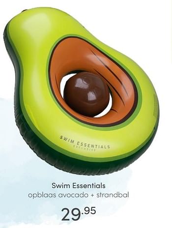 Aanbiedingen Swim essentials opblaas avocado + strandbal - Swim Essentials - Geldig van 18/07/2021 tot 24/07/2021 bij Baby & Tiener Megastore