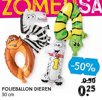 Aanbiedingen Folieballon dieren - Huismerk - Xenos - Geldig van 19/07/2021 tot 31/07/2021 bij Xenos