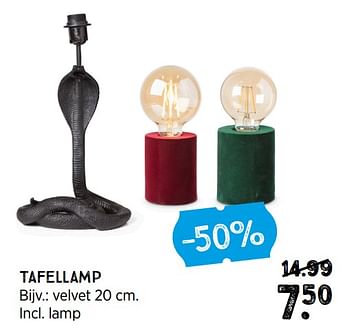 Aanbiedingen Tafellamp velvet - Huismerk - Xenos - Geldig van 19/07/2021 tot 31/07/2021 bij Xenos
