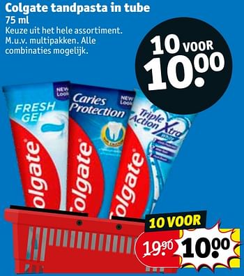 Aanbiedingen Colgate tandpasta in tube - Colgate - Geldig van 20/07/2021 tot 25/07/2021 bij Kruidvat
