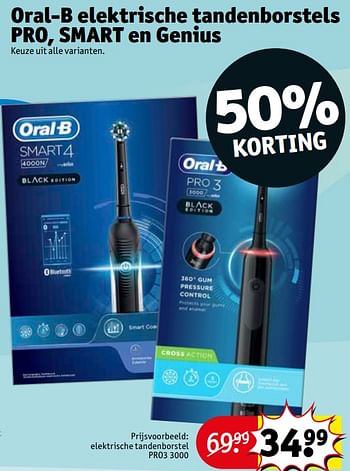Aanbiedingen Elektrische tandenborstel pro3 3000 - Oral-B - Geldig van 20/07/2021 tot 25/07/2021 bij Kruidvat