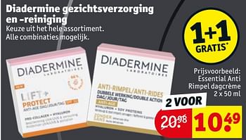 Aanbiedingen Essential anti rimpel dagcrème - Diadermine - Geldig van 20/07/2021 tot 25/07/2021 bij Kruidvat
