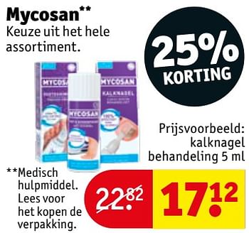 Aanbiedingen Kalknagel behandeling - Mycosan - Geldig van 20/07/2021 tot 25/07/2021 bij Kruidvat