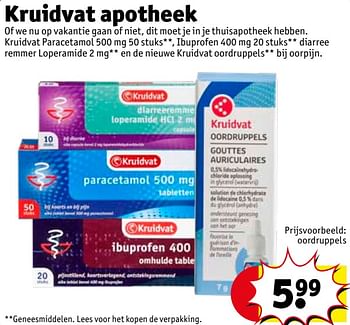 Aanbiedingen Kruidvat apotheek oordruppels - Huismerk - Kruidvat - Geldig van 20/07/2021 tot 25/07/2021 bij Kruidvat
