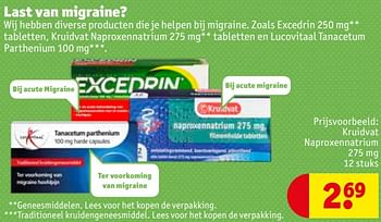 Aanbiedingen Kruidvat naproxennatrium 275 mg - Huismerk - Kruidvat - Geldig van 20/07/2021 tot 25/07/2021 bij Kruidvat