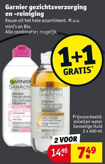 Aanbiedingen Micellair water gevoelige huid - Garnier - Geldig van 20/07/2021 tot 25/07/2021 bij Kruidvat