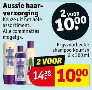 Aanbiedingen Shampoo nourish - Aussie - Geldig van 20/07/2021 tot 25/07/2021 bij Kruidvat