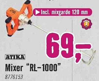 Aanbiedingen Atika mixer rl-1000 - Atika - Geldig van 28/06/2021 tot 25/07/2021 bij Hornbach