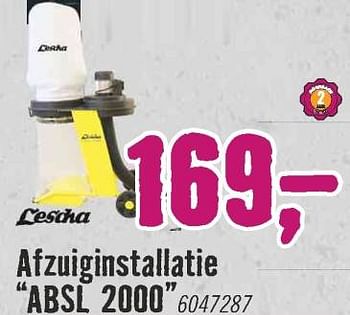 Aanbiedingen Lescha afzuiginstallatie absl 2000 - Lescha - Geldig van 28/06/2021 tot 25/07/2021 bij Hornbach