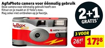 Aanbiedingen Agfaphoto camera voor éénmalig gebruik - Agfa - Geldig van 20/07/2021 tot 25/07/2021 bij Kruidvat