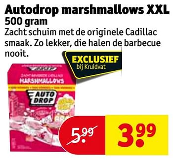 Aanbiedingen Autodrop marshmallows xxl - Autodrop - Geldig van 20/07/2021 tot 25/07/2021 bij Kruidvat
