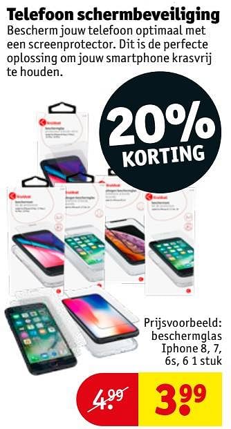 Aanbiedingen Beschermglas iphone 8, 7, 6s - Huismerk - Kruidvat - Geldig van 20/07/2021 tot 25/07/2021 bij Kruidvat