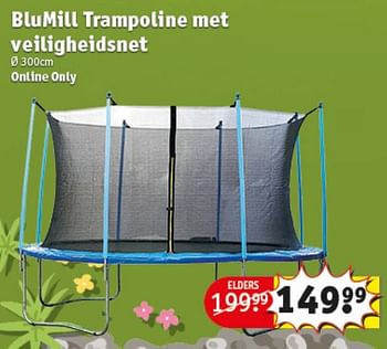 Aanbiedingen Blumill trampoline met veiligheidsnet - Huismerk - Kruidvat - Geldig van 20/07/2021 tot 25/07/2021 bij Kruidvat
